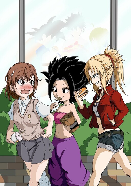 Girls Day Out - Misaka, Caulifla, & Mordred (Doujinshi)