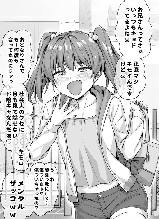 Обложка «Kinjo no Mesugaki-chan ni Aoraremakutta Kekka»