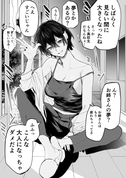 Обложка «Natsuyasumi ni Shinseki no Onee-san to Hisashiburi no Saikai»