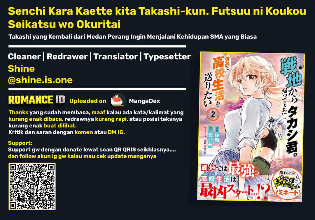 Senchi Kara Kaette kita Takashi-kun. Futsuu ni Koukou Seikatsu wo Okuritai Chapter 8 - Page 34