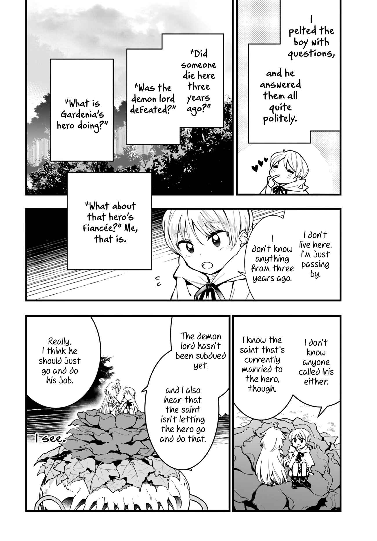 Shokubutsu Monster Musume Nikki: Seijo datta Watashi ga Uragirareta Hate ni Alraune ni Tensei Shite Shimatta node, kore kara wa Kougousei o Shinagara Shizuka ni Shokubutsu Life o Sugoshimasu Chapter 4 - Page 15