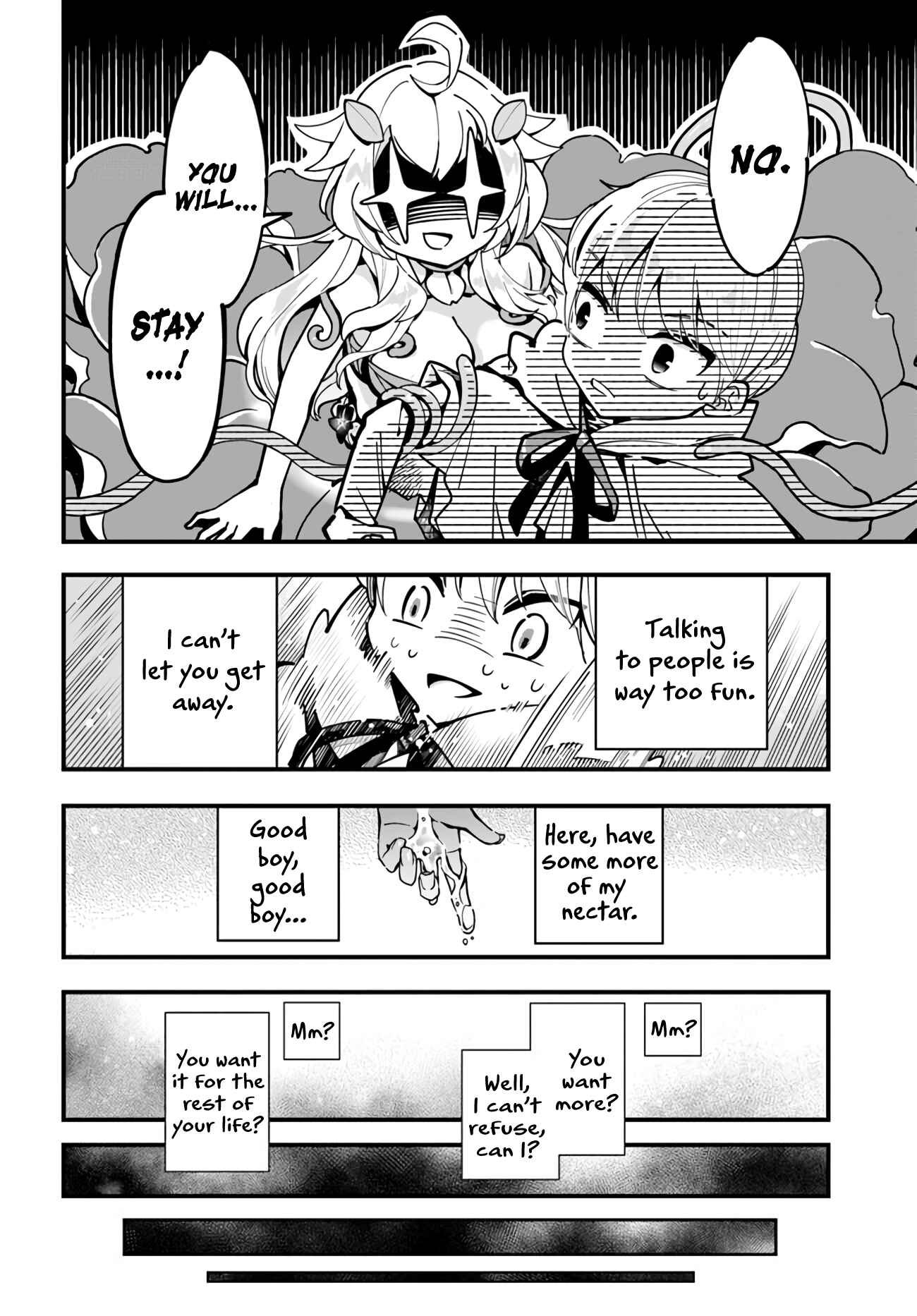 Shokubutsu Monster Musume Nikki: Seijo datta Watashi ga Uragirareta Hate ni Alraune ni Tensei Shite Shimatta node, kore kara wa Kougousei o Shinagara Shizuka ni Shokubutsu Life o Sugoshimasu Chapter 4 - Page 17