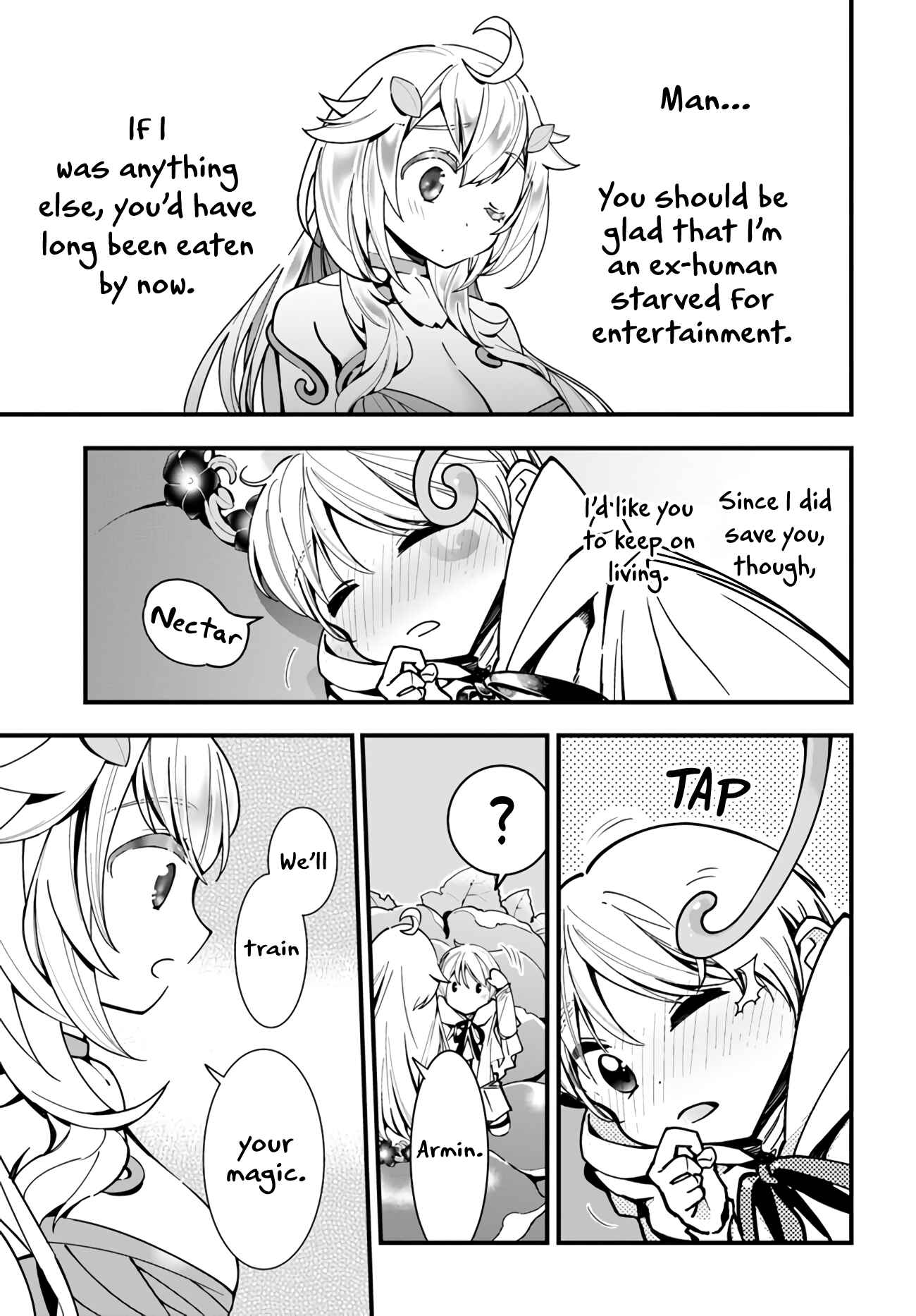 Shokubutsu Monster Musume Nikki: Seijo datta Watashi ga Uragirareta Hate ni Alraune ni Tensei Shite Shimatta node, kore kara wa Kougousei o Shinagara Shizuka ni Shokubutsu Life o Sugoshimasu Chapter 4 - Page 20