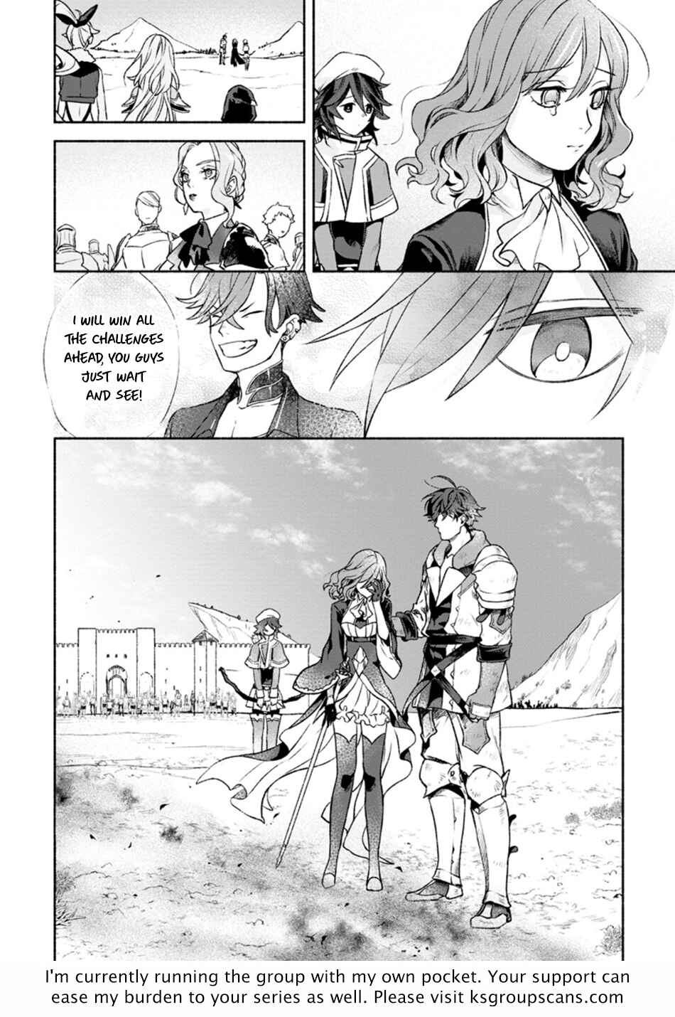 Sono Monban, Saikyou ni Tsuki: Tsuihou Sareta Bougyoryoku 9999 no Senshi, Outo no Monban to shite Musou Suru Chapter 12 - Page 32