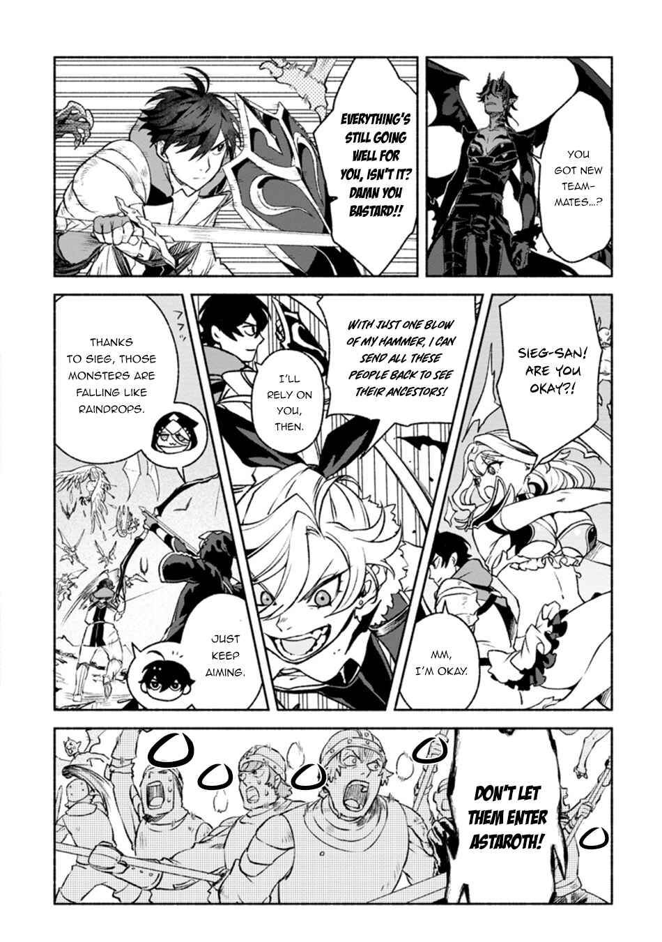 Sono Monban, Saikyou ni Tsuki: Tsuihou Sareta Bougyoryoku 9999 no Senshi, Outo no Monban to shite Musou Suru Chapter 12 - Page 7