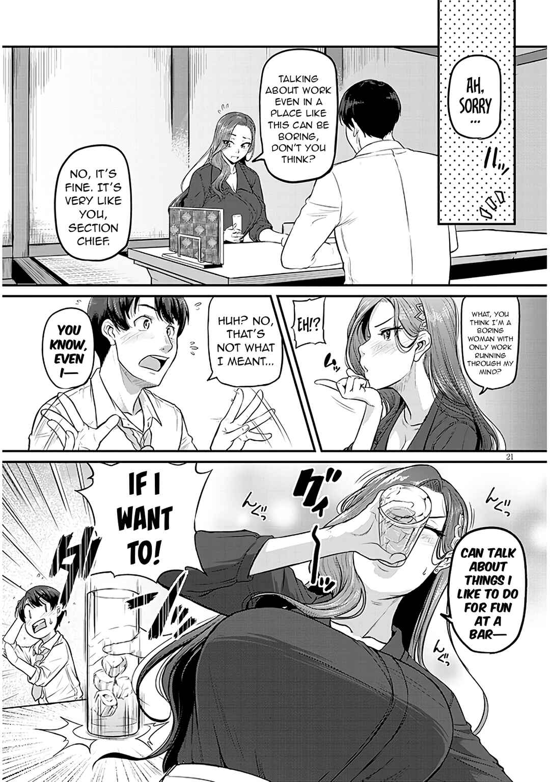 Shigotogaeri, Dokushin no Bijin Joushi ni Tanomarete Chapter 1 - Page 21