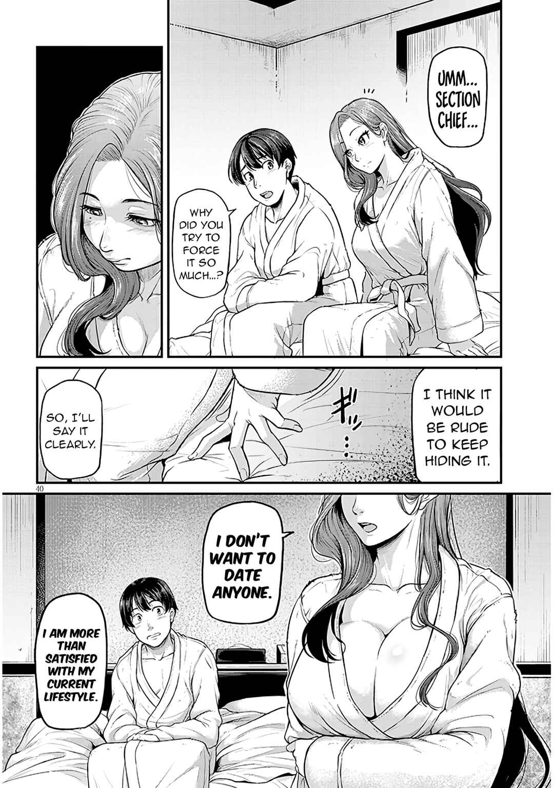 Shigotogaeri, Dokushin no Bijin Joushi ni Tanomarete Chapter 1 - Page 40