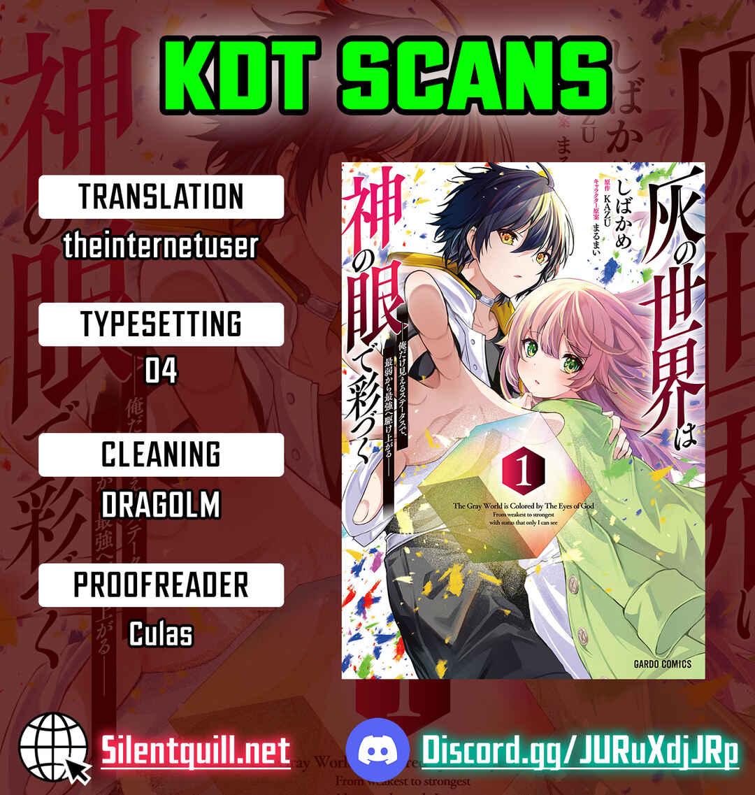 Hai no Sekai wa Kami-no-me de Irodoku: Ore dake Mieru Status de, Saijaku kara Saikyou e Kageagaru Chapter 2 - Page 1