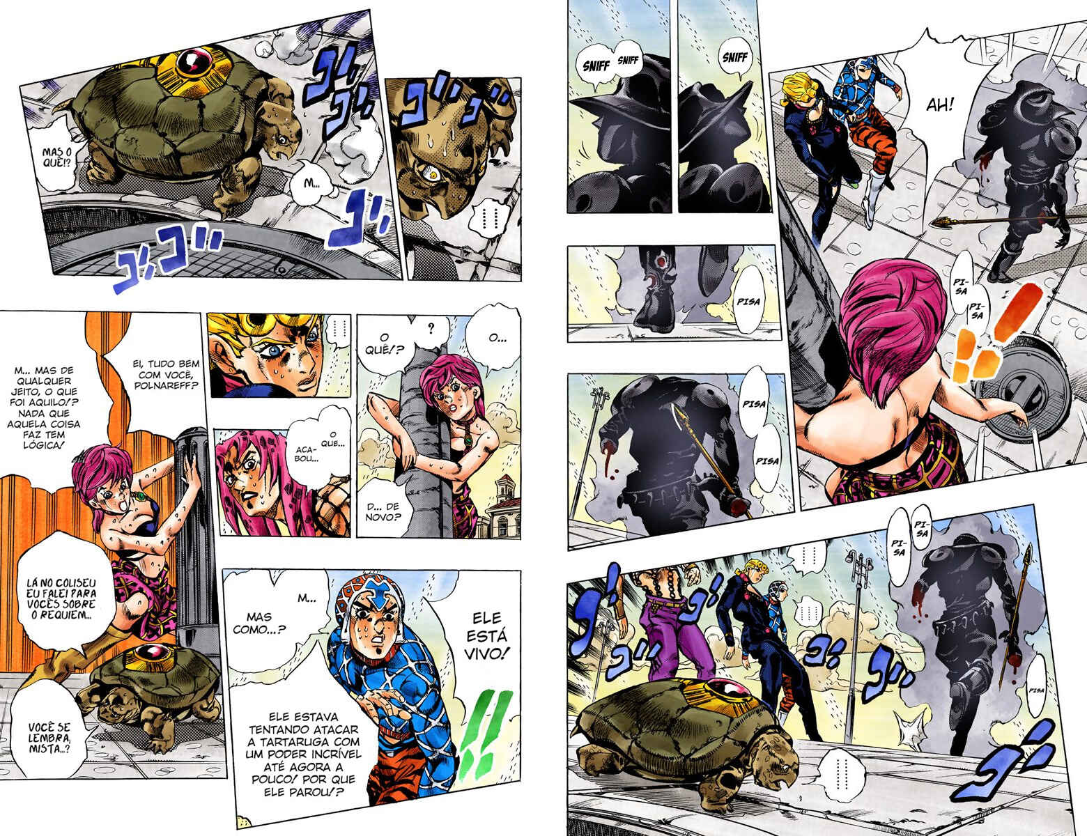 JoJo no Kimyou na Bouken: Part 5 - Ougon no Kaze Color-ban Chapter 140 - Page 8