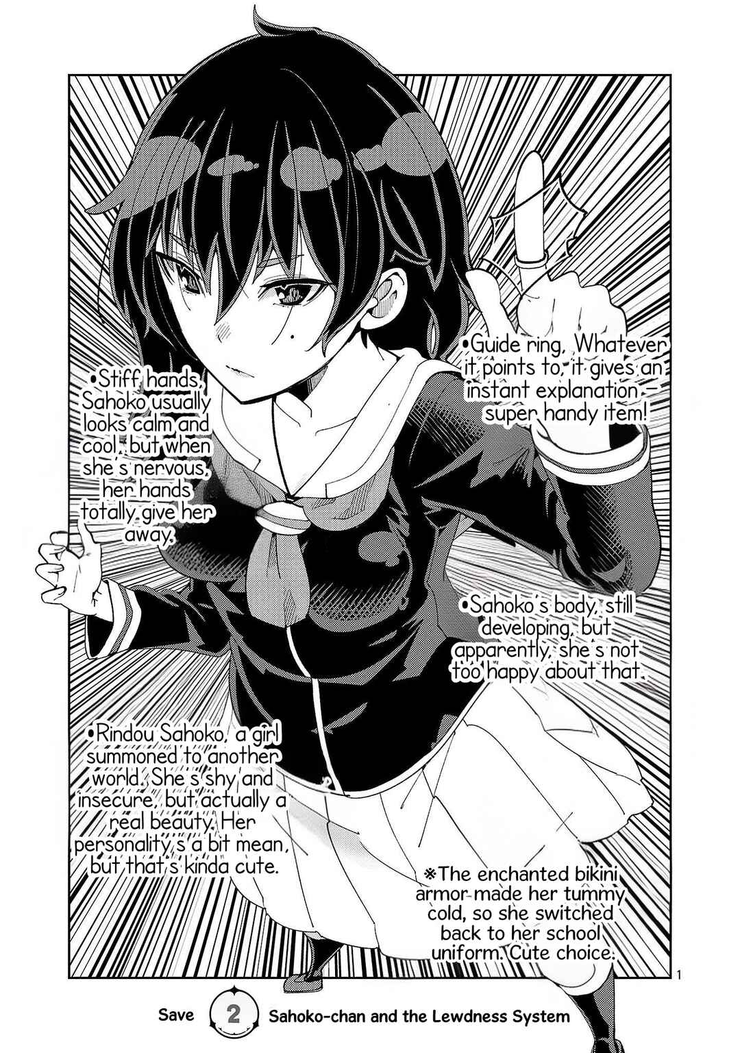 Sahoko Quest ~Inkya Joshi, Shinshi Muke Doujin RPG Sekai de Yuusha ni Naru~ Chapter 2 - Page 1