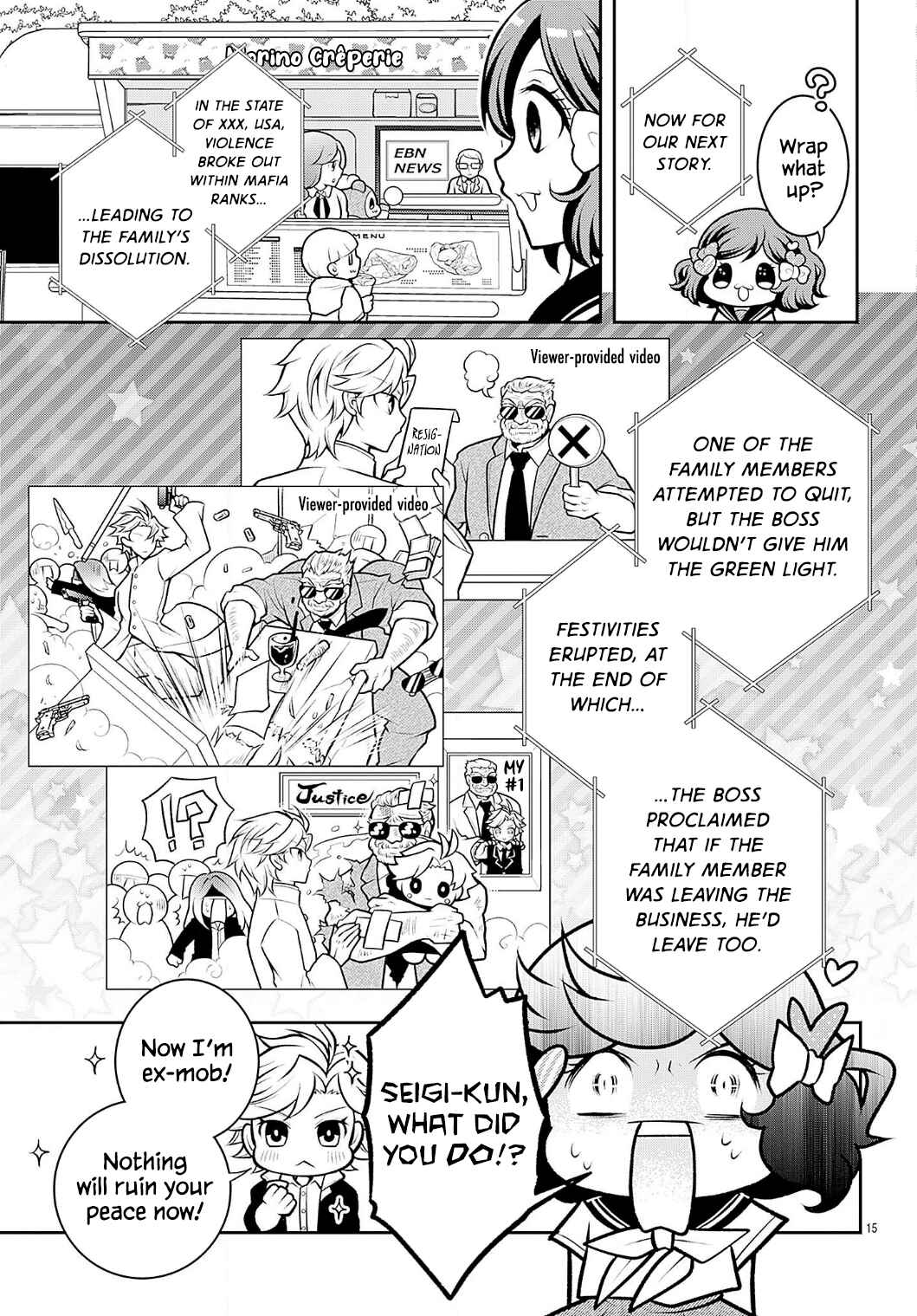 Seigi-kun Blowback!: Kageki na Nichijou Keigoruku Chapter 3 - Page 15