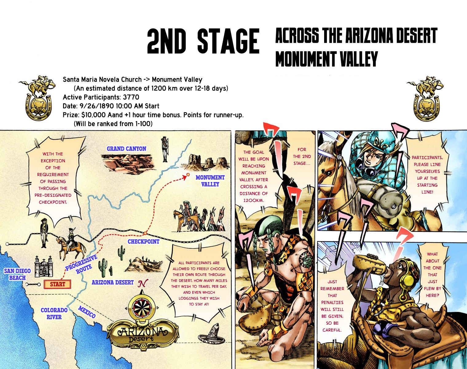JoJo no Kimyou na Bouken: Part 7 - Steel Ball Run Color-ban Chapter 13 - Page 16
