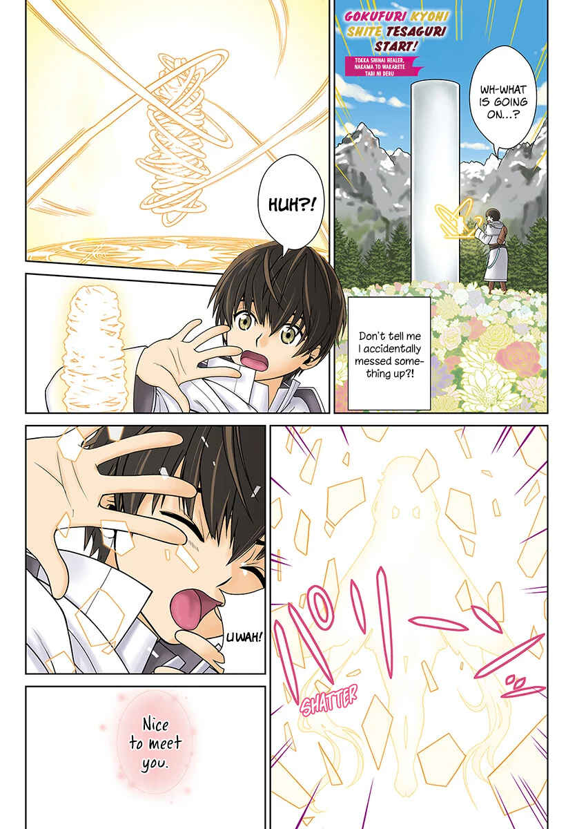 Gokufuri Kyohi Shite Tesaguri Start! - Tokka Shinai Healer, Nakama to Wakarete Tabi ni Deru Chapter 1 - Page 2