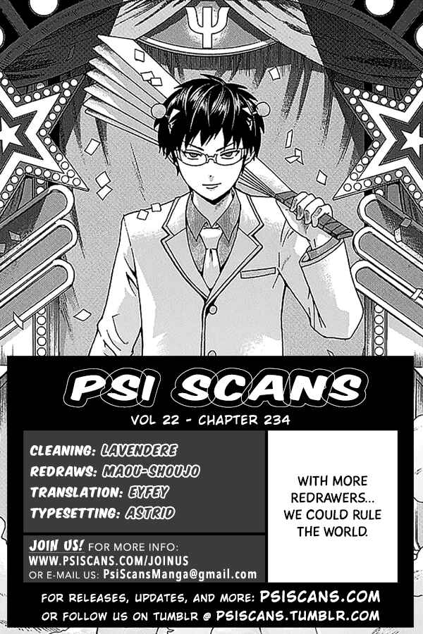 The Disastrous Life of Saiki K. Chapter 234 - Page 1