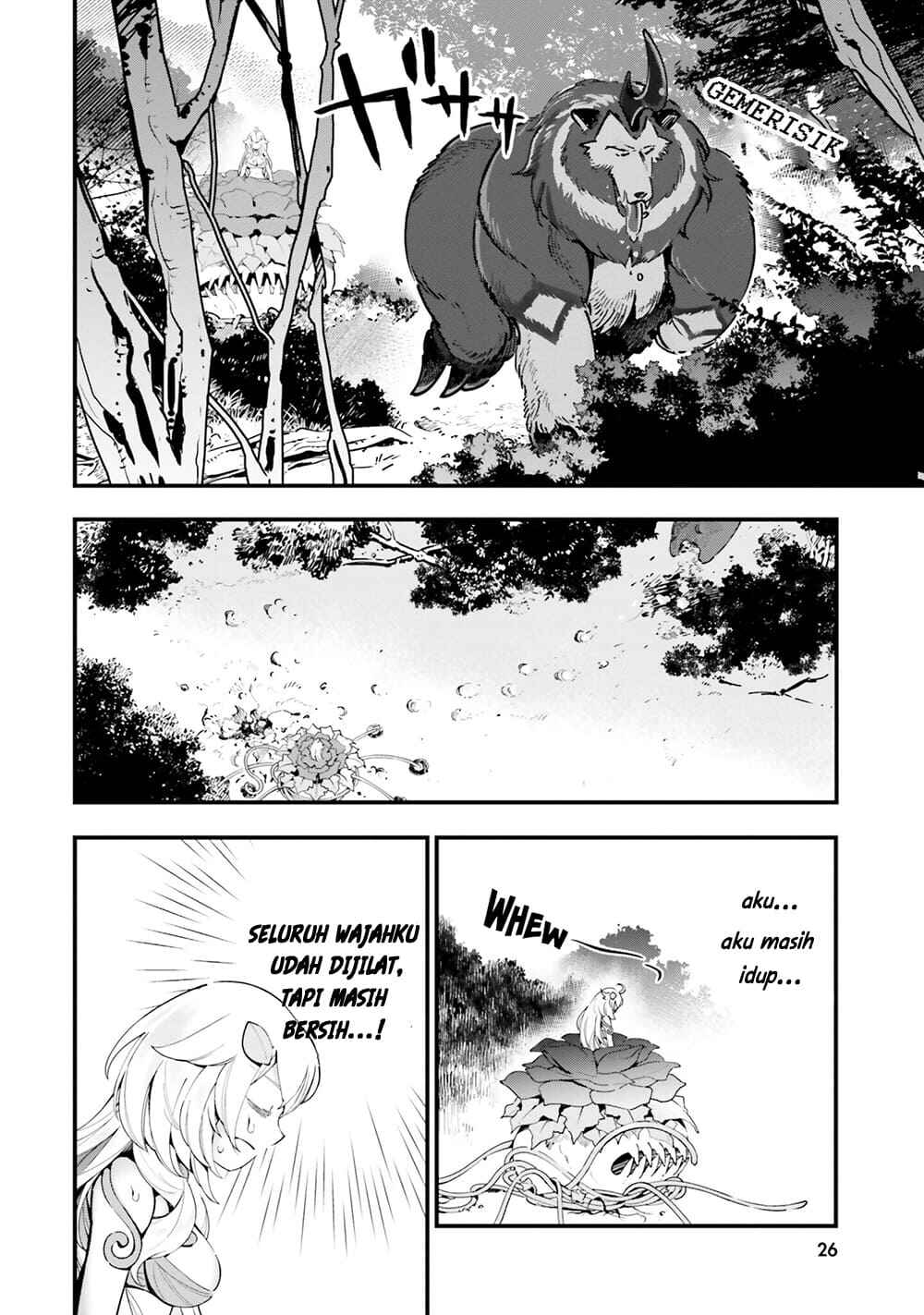 Shokubutsu Monster Musume Nikki: Seijo datta Watashi ga Uragirareta Hate ni Alraune ni Tensei Shite Shimatta node, kore kara wa Kougousei o Shinagara Shizuka ni Shokubutsu Life o Sugoshimasu Chapter 6 - Page 26