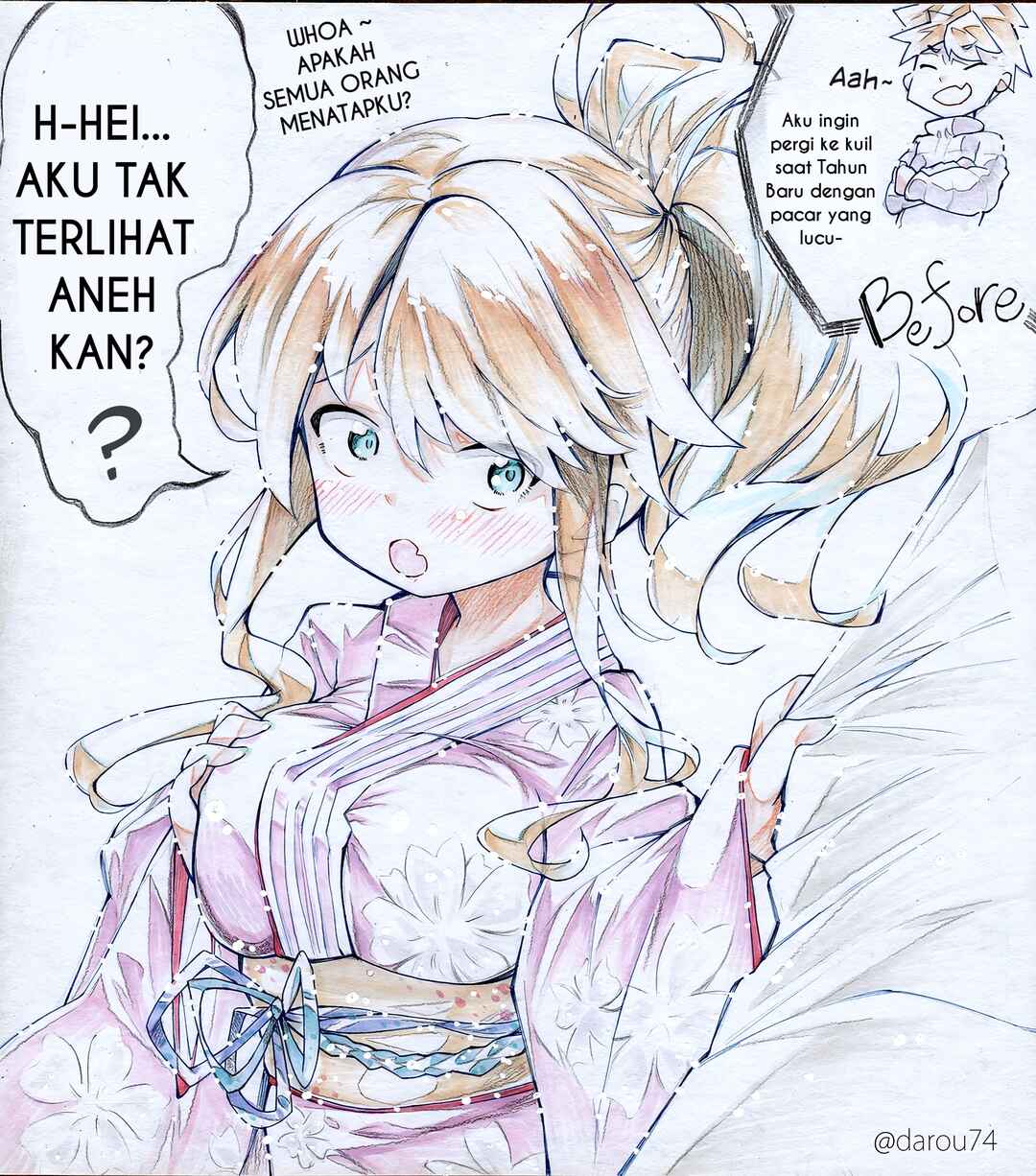 Akemashite TS-kko Before-After Shikishi Chapter ? - Page 1