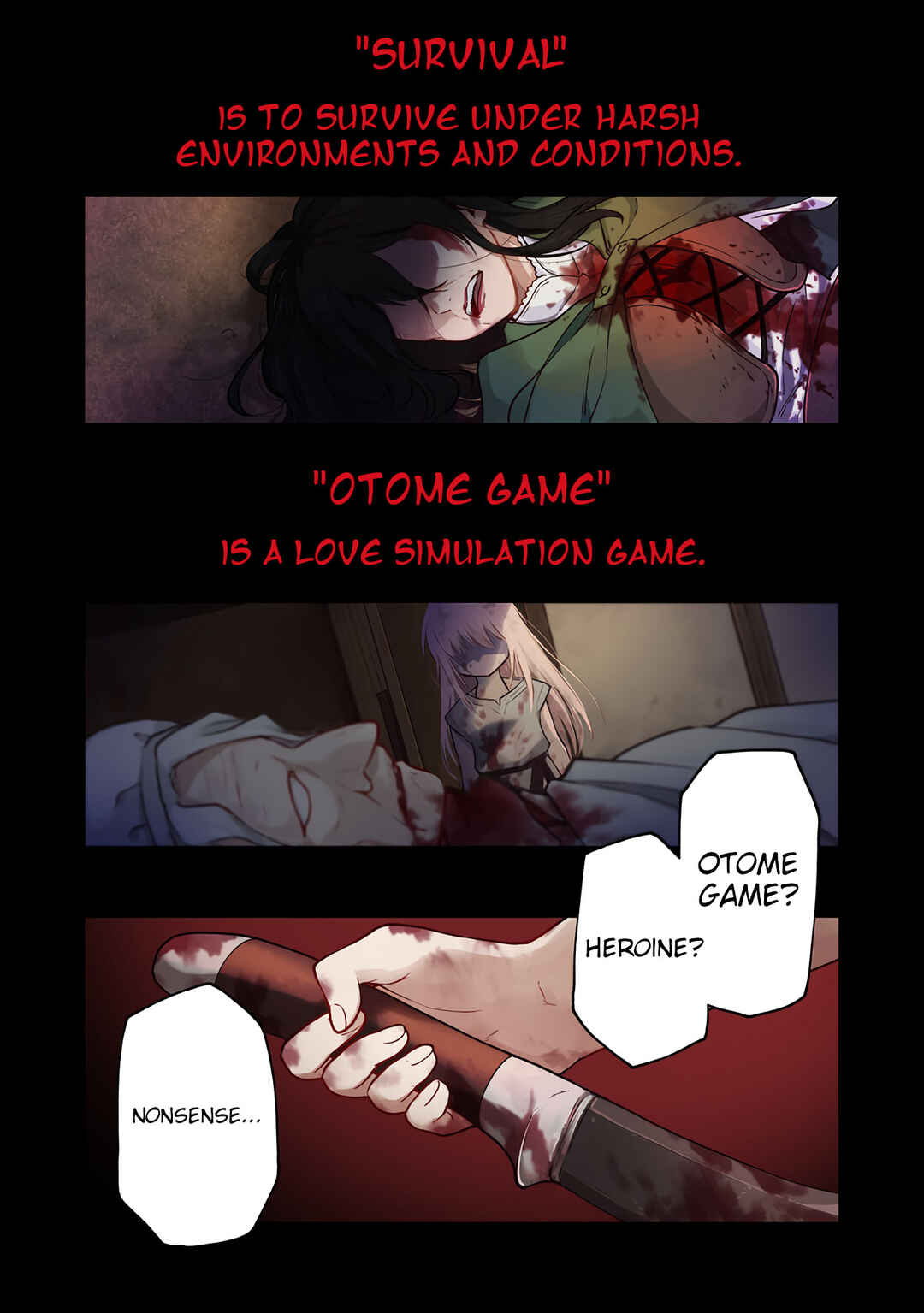 Otome Game no Heroine de Saikyou Survival Chapter 1 - Page 1