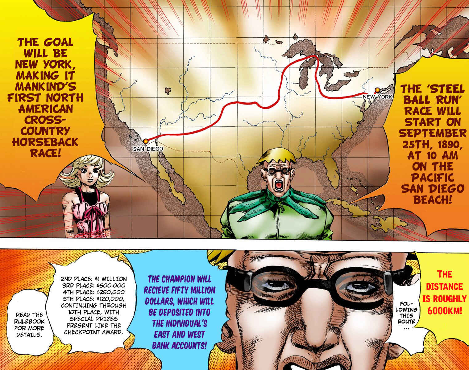 JoJo no Kimyou na Bouken: Part 7 - Steel Ball Run Color-ban Chapter 1 - Page 30