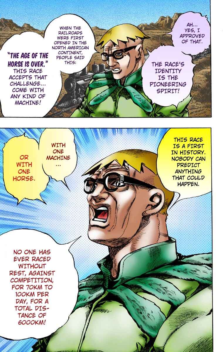 JoJo no Kimyou na Bouken: Part 7 - Steel Ball Run Color-ban Chapter 1 - Page 32
