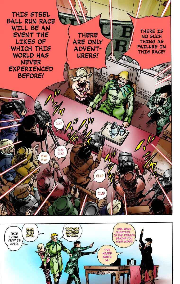 JoJo no Kimyou na Bouken: Part 7 - Steel Ball Run Color-ban Chapter 1 - Page 38