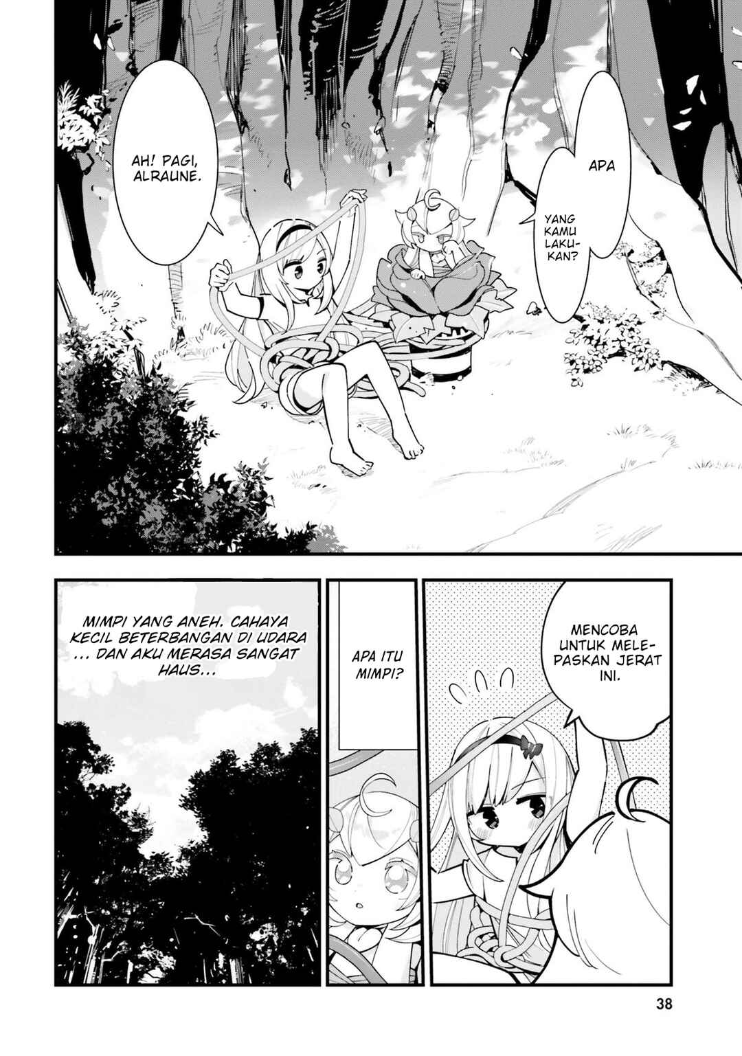 Shokubutsu Monster Musume Nikki: Seijo datta Watashi ga Uragirareta Hate ni Alraune ni Tensei Shite Shimatta node, kore kara wa Kougousei o Shinagara Shizuka ni Shokubutsu Life o Sugoshimasu Chapter 17 - Page 3