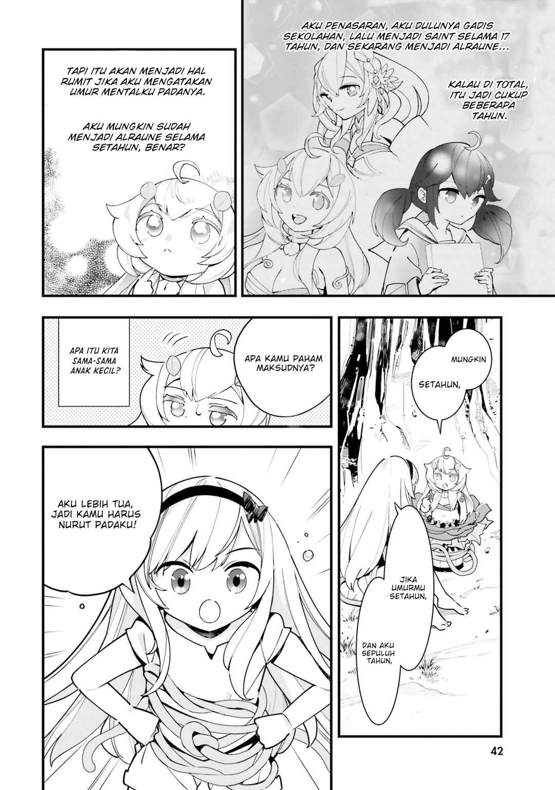 Shokubutsu Monster Musume Nikki: Seijo datta Watashi ga Uragirareta Hate ni Alraune ni Tensei Shite Shimatta node, kore kara wa Kougousei o Shinagara Shizuka ni Shokubutsu Life o Sugoshimasu Chapter 17 - Page 7