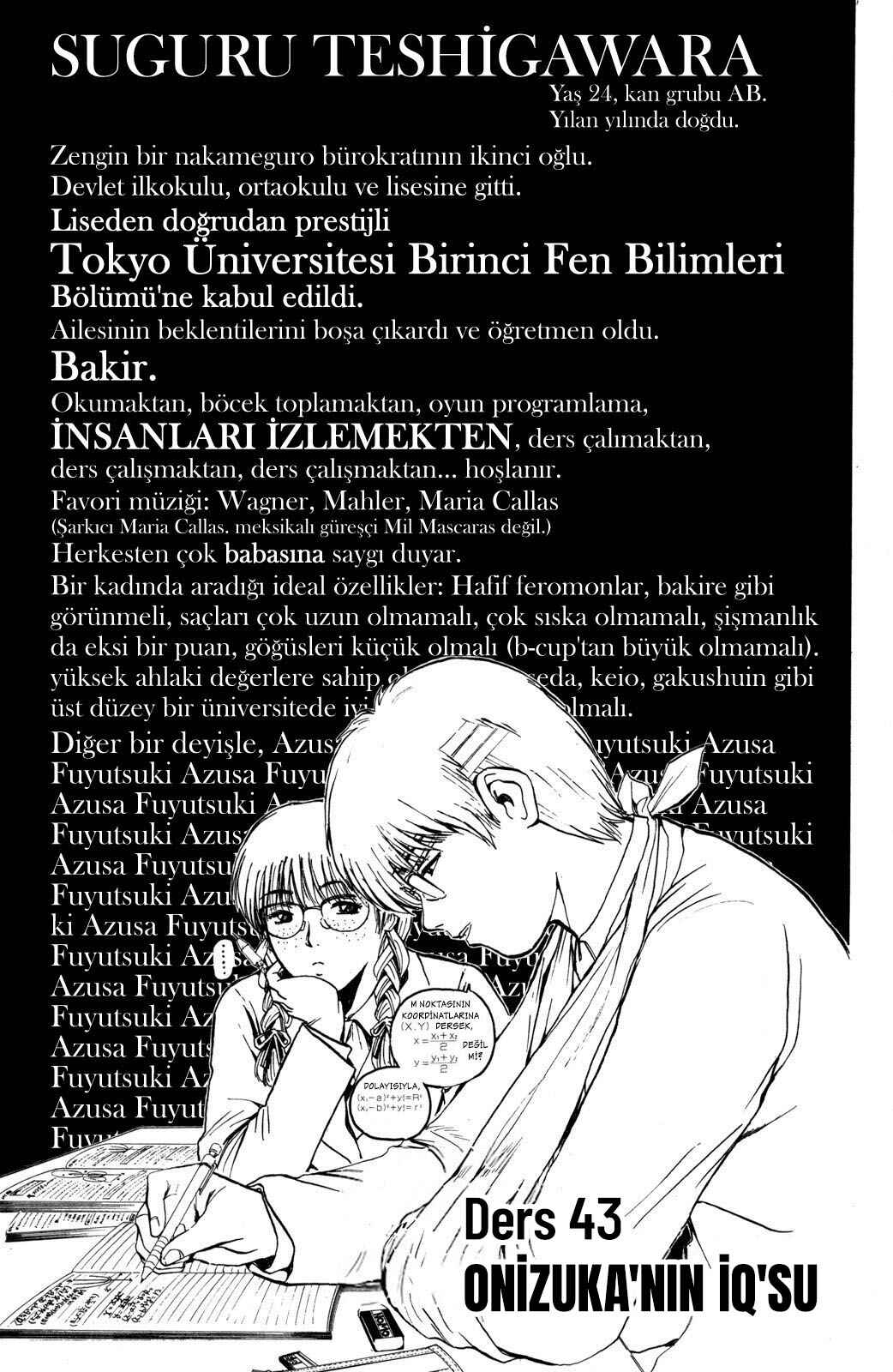 GTO: Great Teacher Onizuka Chapter 43 - Page 1