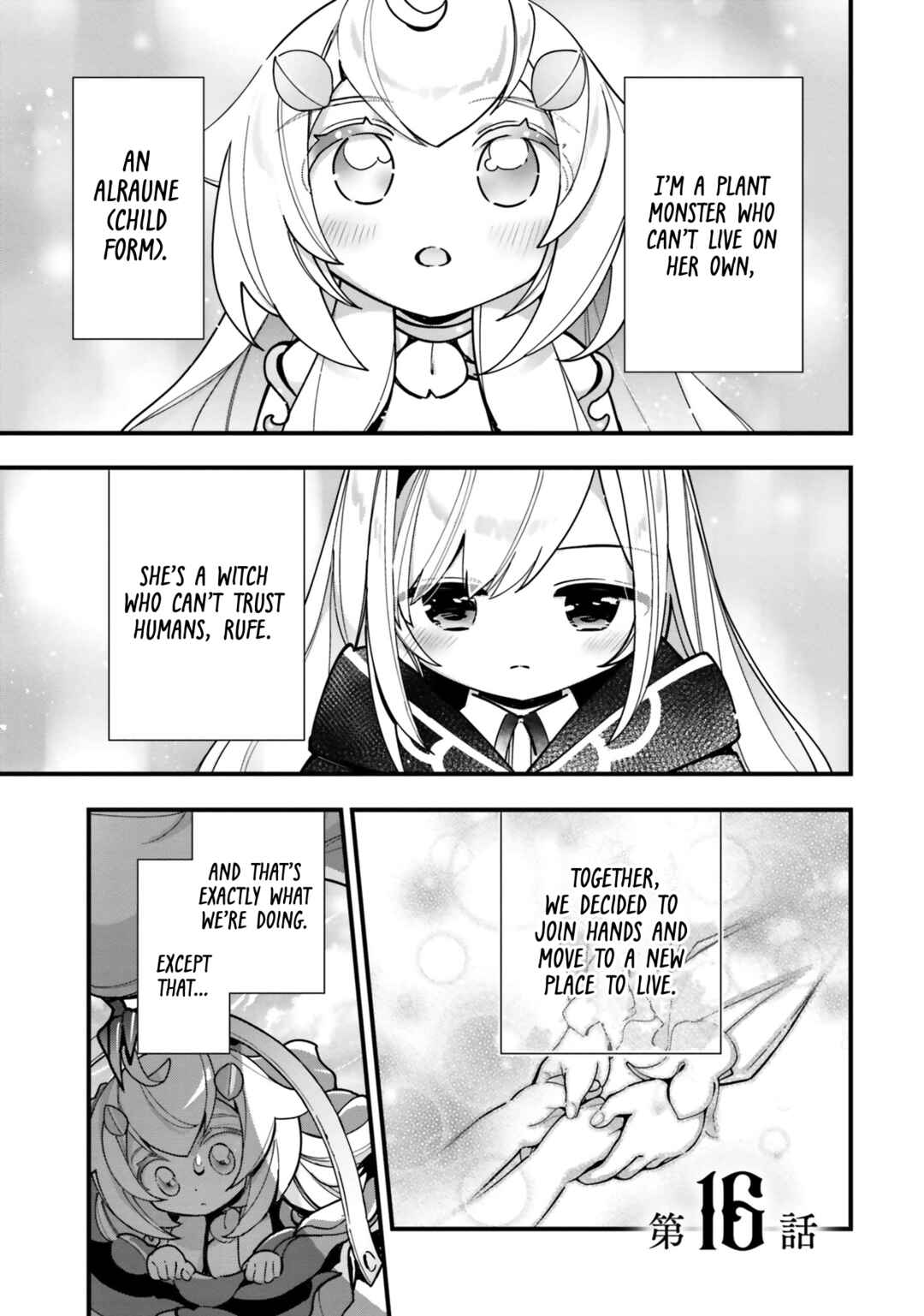 Shokubutsu Monster Musume Nikki: Seijo datta Watashi ga Uragirareta Hate ni Alraune ni Tensei Shite Shimatta node, kore kara wa Kougousei o Shinagara Shizuka ni Shokubutsu Life o Sugoshimasu Chapter 16 - Page 2