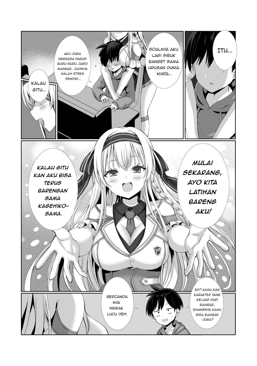 Kaita Mono o Jittaika Suru Nouryoku de Motenai Ore ga Harem Seikatsu Chapter 2 - Page 4