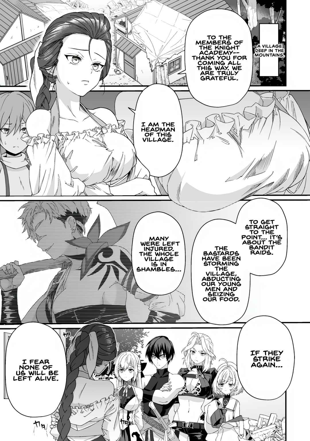 Teisou Gyakuten Sekai de Yuiitsu no Otoko Kishi no Ore, Onna Kishi Gakuen ni Nyuugaku Shitara Nazeka Eiyou Atsukai Sareta: Zetsurin Skill de Harem Musou Chapter 8.1 - Page 1