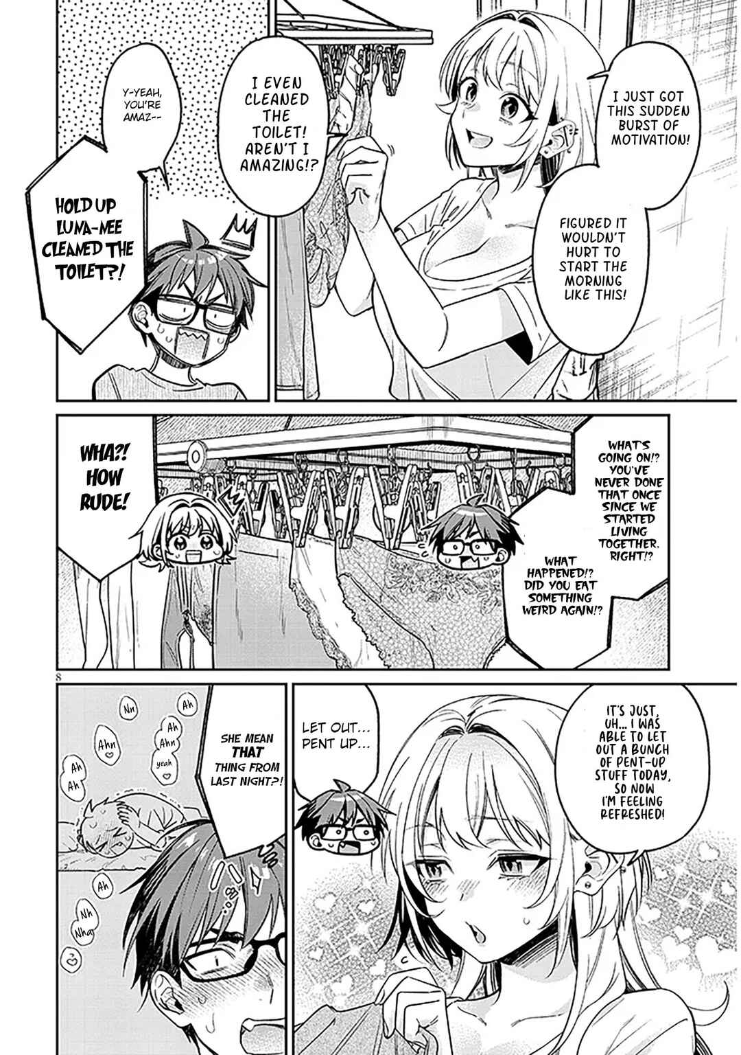 Kuse Tsuyo Kanojo wa Toko ni Izanau Chapter 15.1 - Page 8