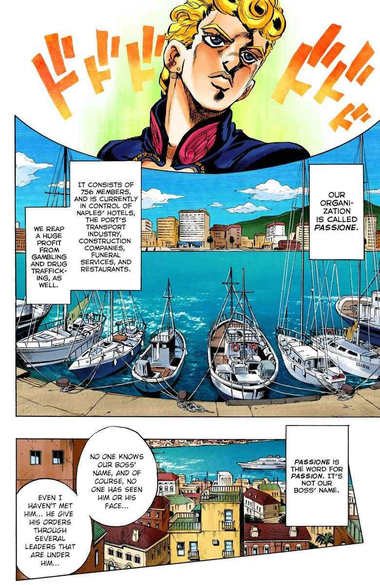JoJo no Kimyou na Bouken: Part 5 - Ougon no Kaze Color-ban Chapter 9 - Page 5