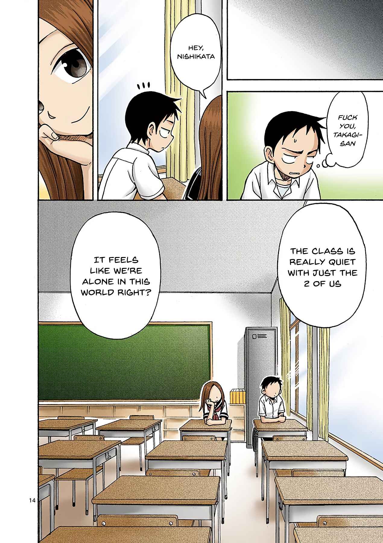 Karakai Jouzu no Takagi-san (Official Colored) Chapter 2 - Page 14