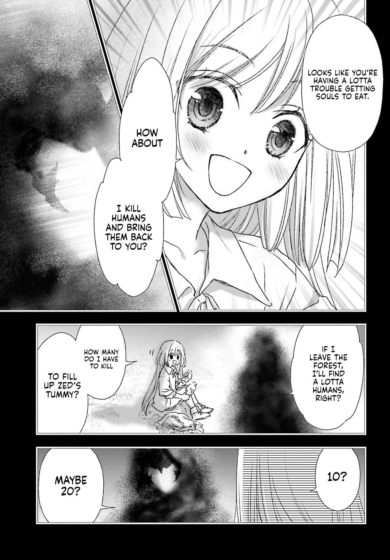 Shinigami ni Sodaterareta Shoujo wa Shikkoku no Tsurugi o Mune ni Idaku Chapter 20 - Page 12