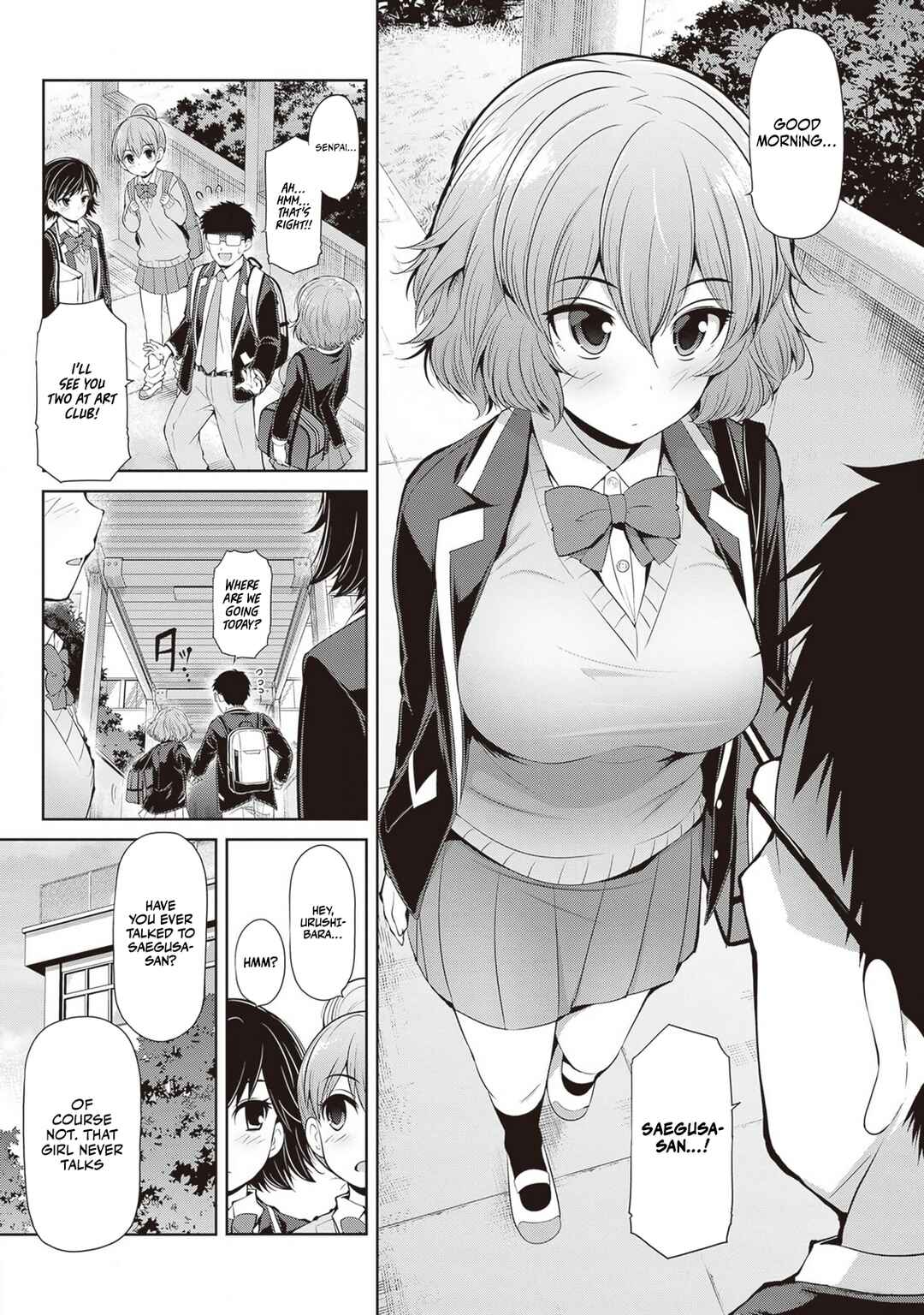 Saegusa-san wa Megane-senpai to Koi wo Egaku Chapter 1 - Page 7