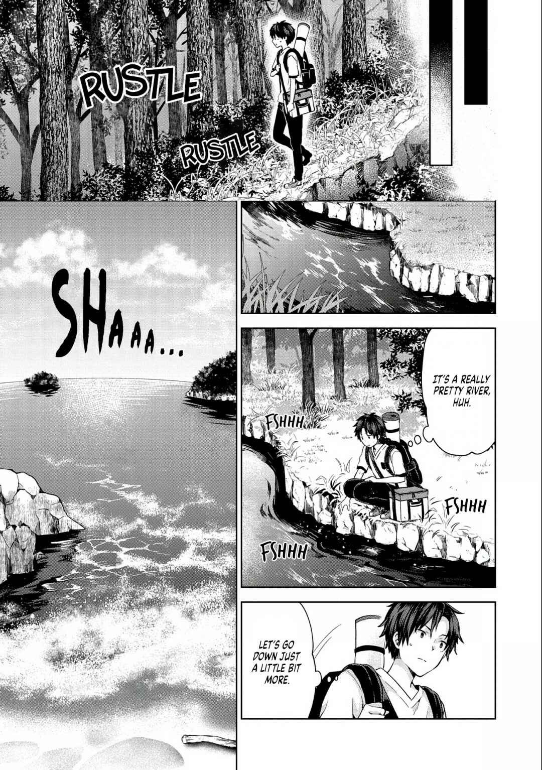 Isekai ni Ten'i Shitara Yama no Naka datta. Handou de Tsuyosa yori mo Kaitekisa wo Erabimashita Chapter 1 - Page 13