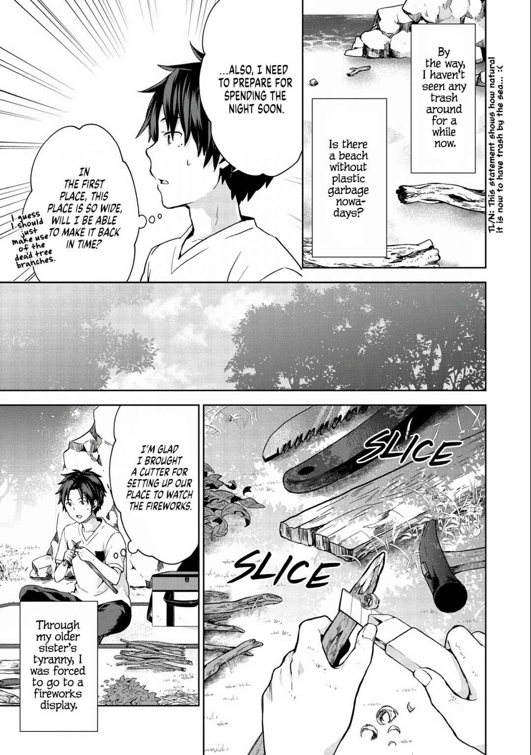 Isekai ni Ten'i Shitara Yama no Naka datta. Handou de Tsuyosa yori mo Kaitekisa wo Erabimashita Chapter 1 - Page 15
