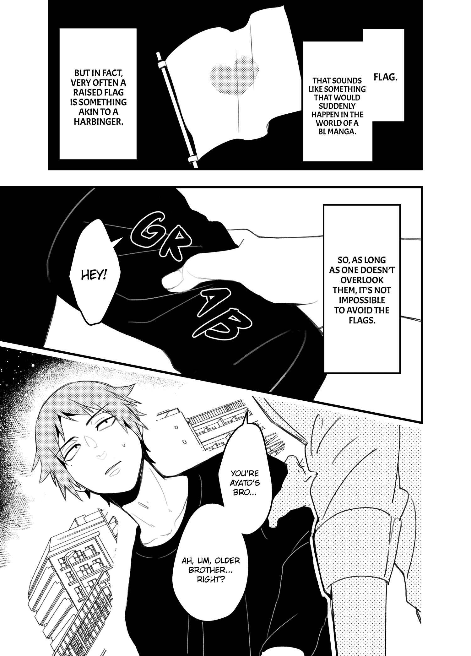 Zettai BL ni Naru Sekai vs. Zettai BL ni Naritakunai Otoko Chapter Extra: If the MC raised a flag - Page 2