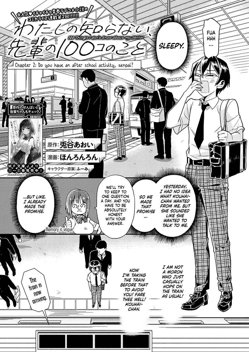 100 Things I Didn’t Know About My Senpai Chapter 2 - Page 1