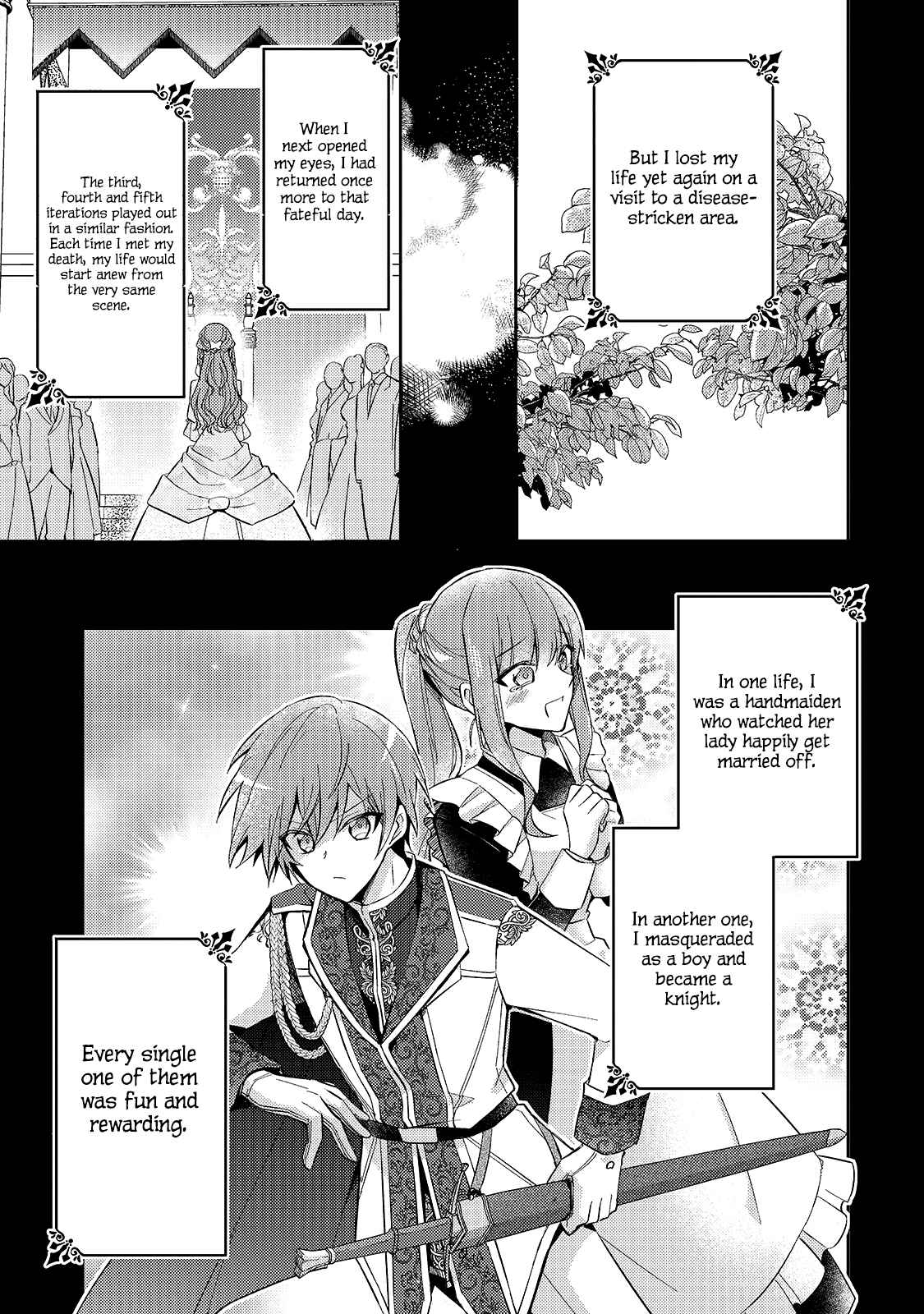 Loop 7-kaime no Akuyaku Reijou wa, Moto Tekikoku de Jiyuu Kimama na Hanayome Seikatsu o Mankitsu Suru Chapter 1 - Page 12