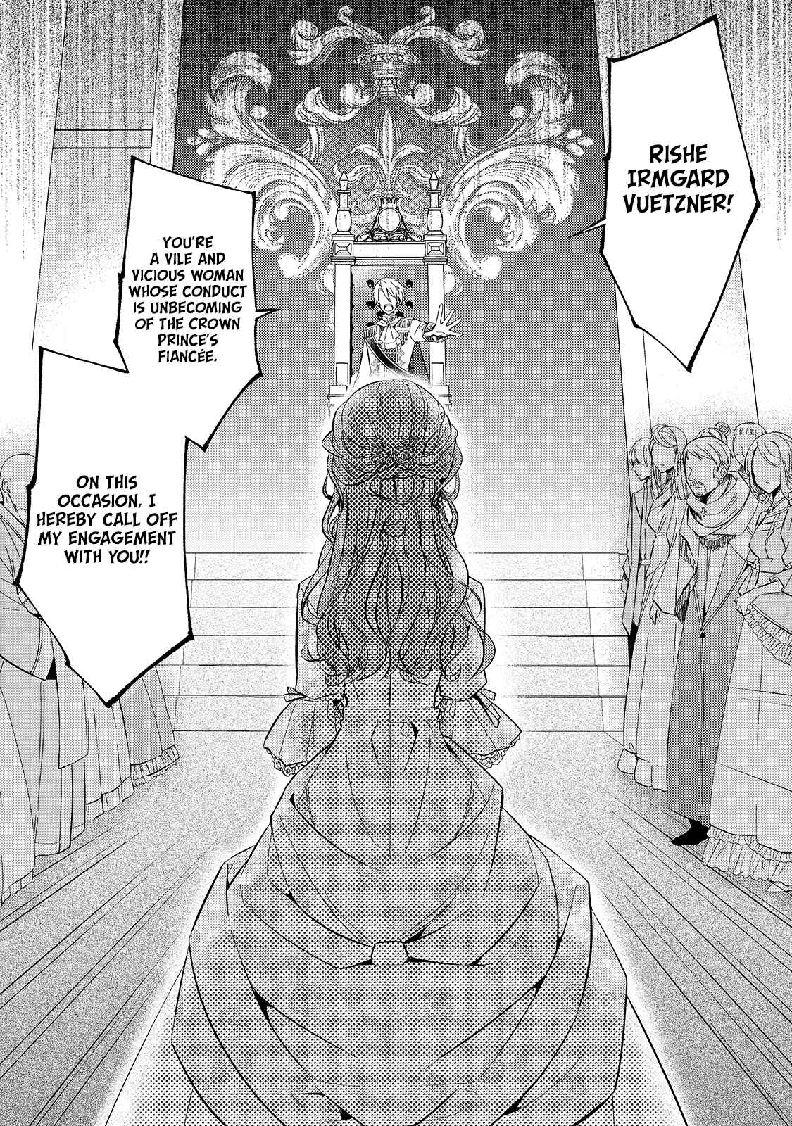 Loop 7-kaime no Akuyaku Reijou wa, Moto Tekikoku de Jiyuu Kimama na Hanayome Seikatsu o Mankitsu Suru Chapter 1 - Page 2