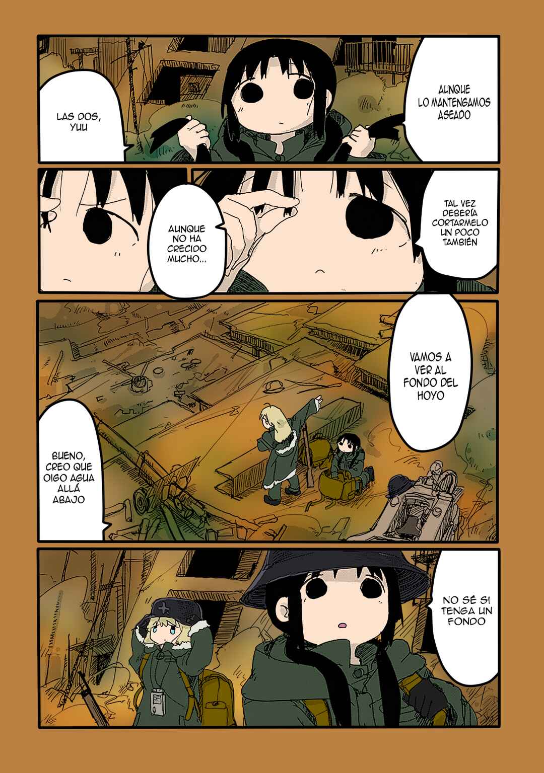 Shoujo Shuumatsu Ryokou (Fan Colored) Chapter 24 - Page 3