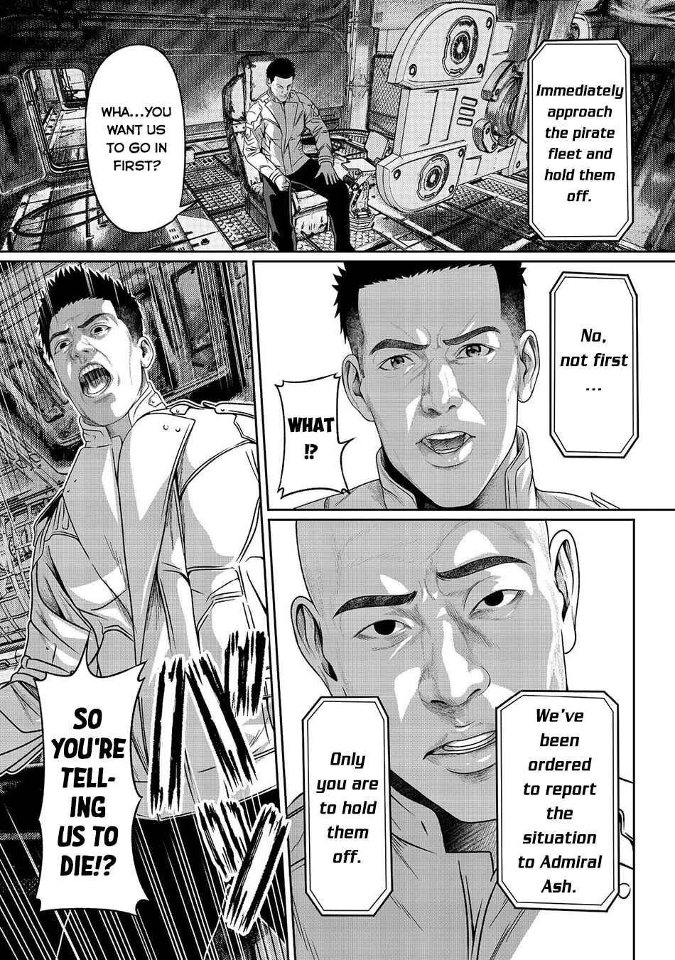 "Koko wa Makasete Saki ni Ike!" o Shitai Shinitagari no Nozomanu Uchuu Gekokujou @COMIC Chapter 3 - Page 28