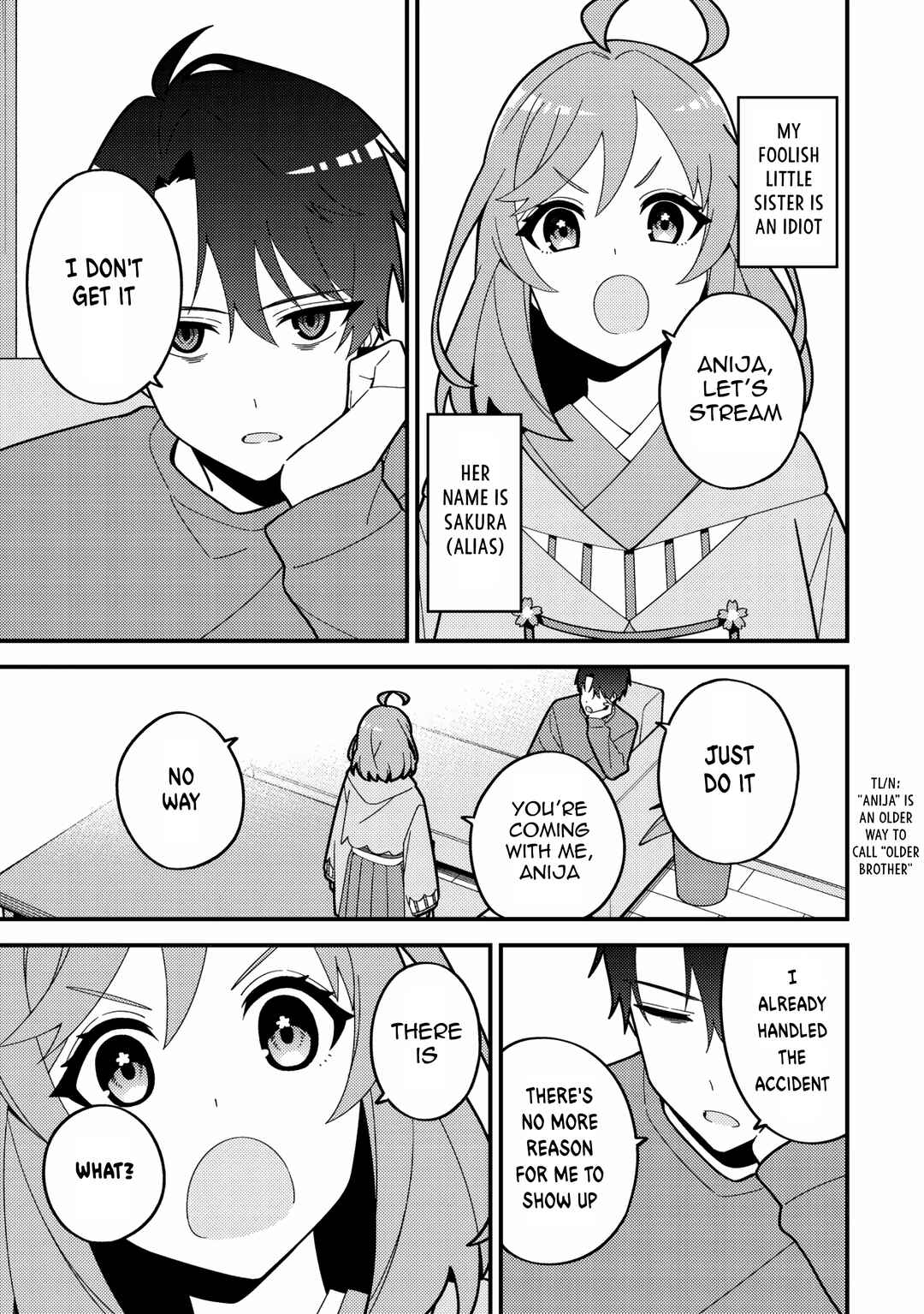 Imouto no Haishin ni Hairikondara VTuber Atsukai Sareta Ken Chapter 2 - Page 1