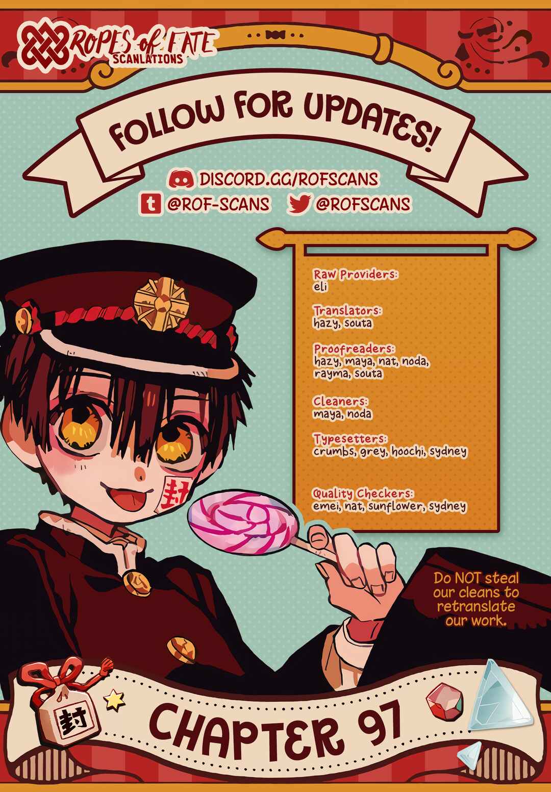 Jibaku Shounen: Hanako-kun Chapter 97 - Page 1