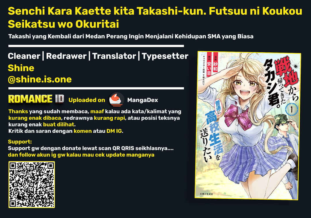Senchi Kara Kaette kita Takashi-kun. Futsuu ni Koukou Seikatsu wo Okuritai Chapter 5 - Page 36