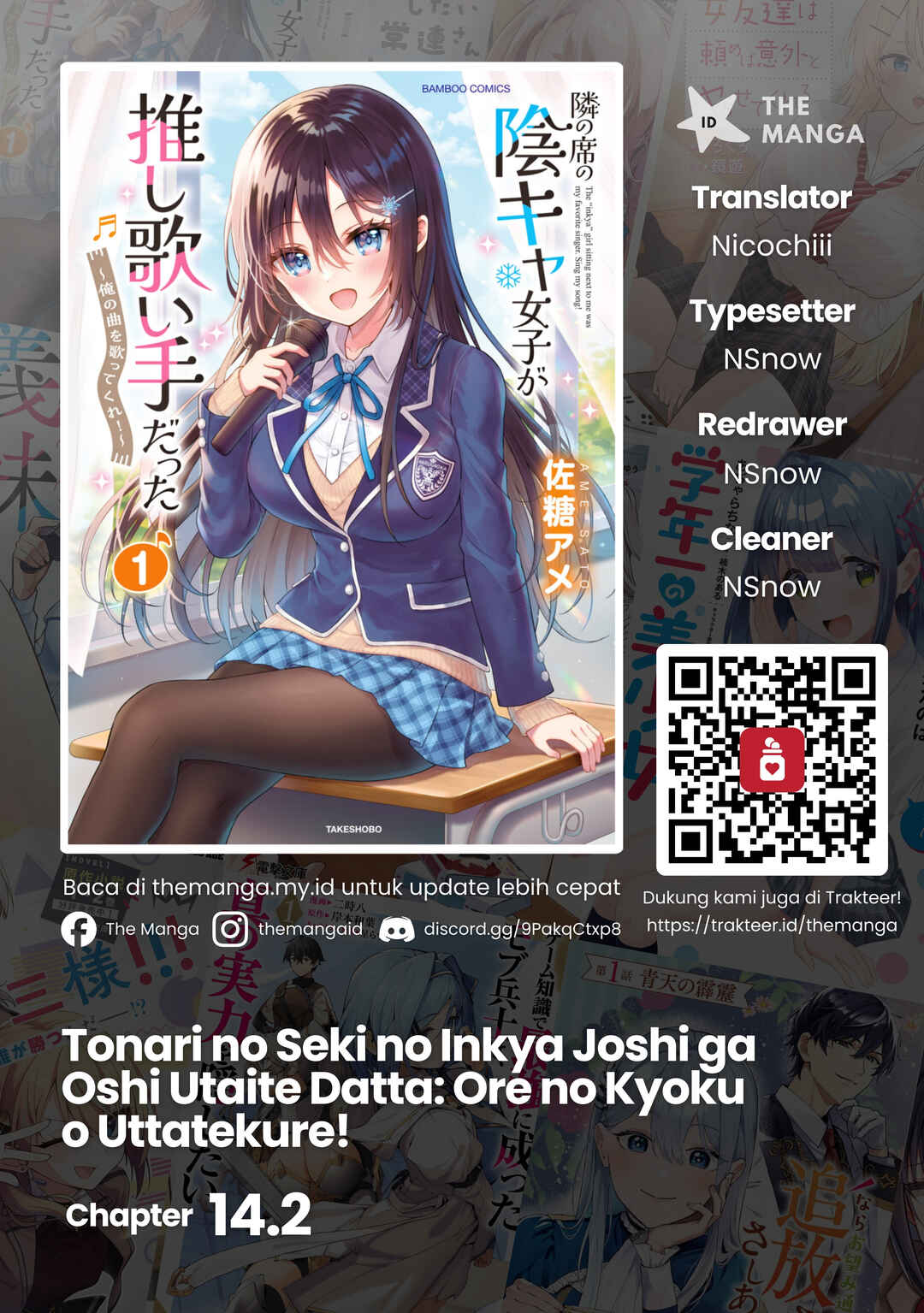 Tonari no Seki no Inkya Joshi ga Oshi Utaite Datta ~Ore no Kyoku o Uttatekure!~ Chapter 14.2 - Page 1