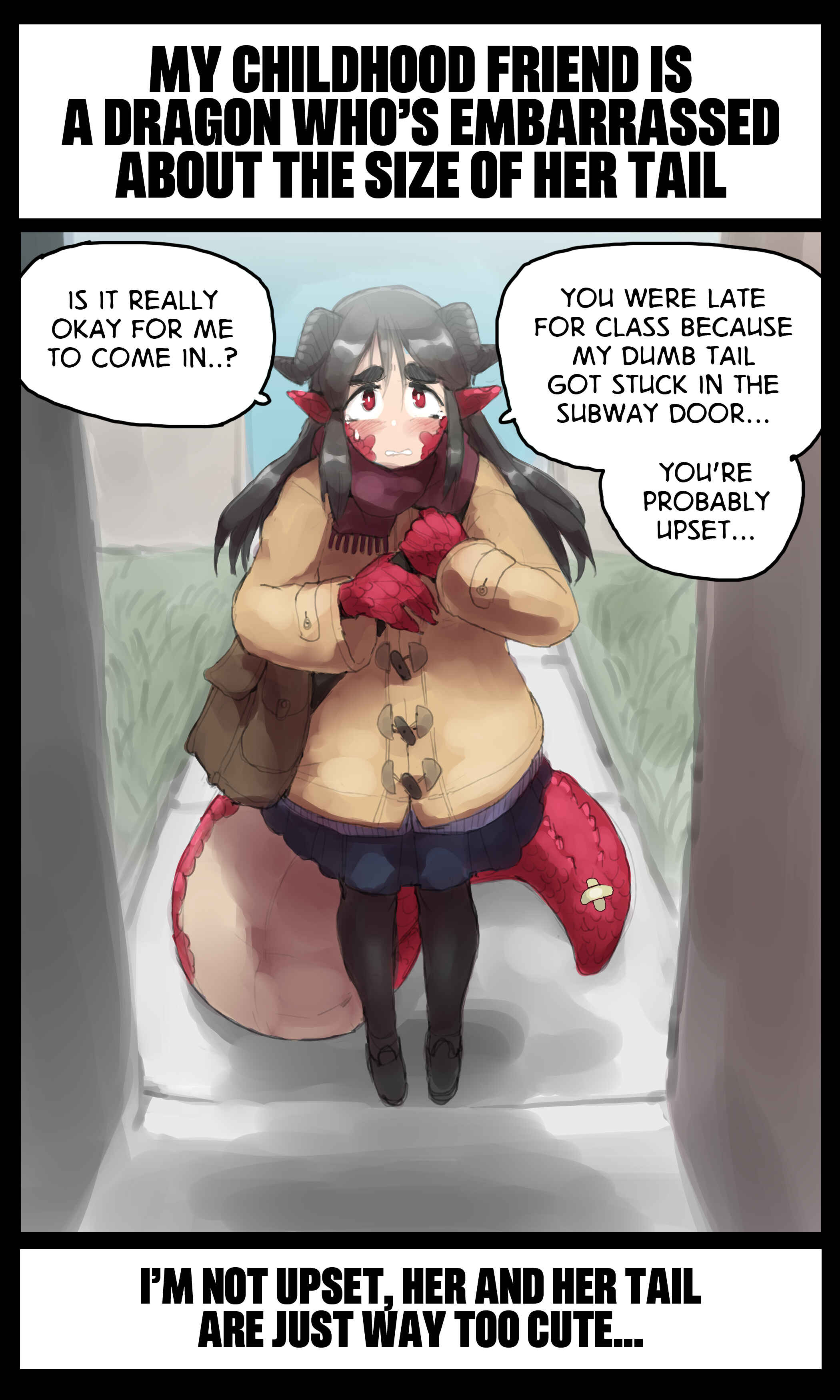 My Childhood Friend Is A Dragon Who's Embarrassed About the Size Of Her Tail Chapter 1 - Page 1