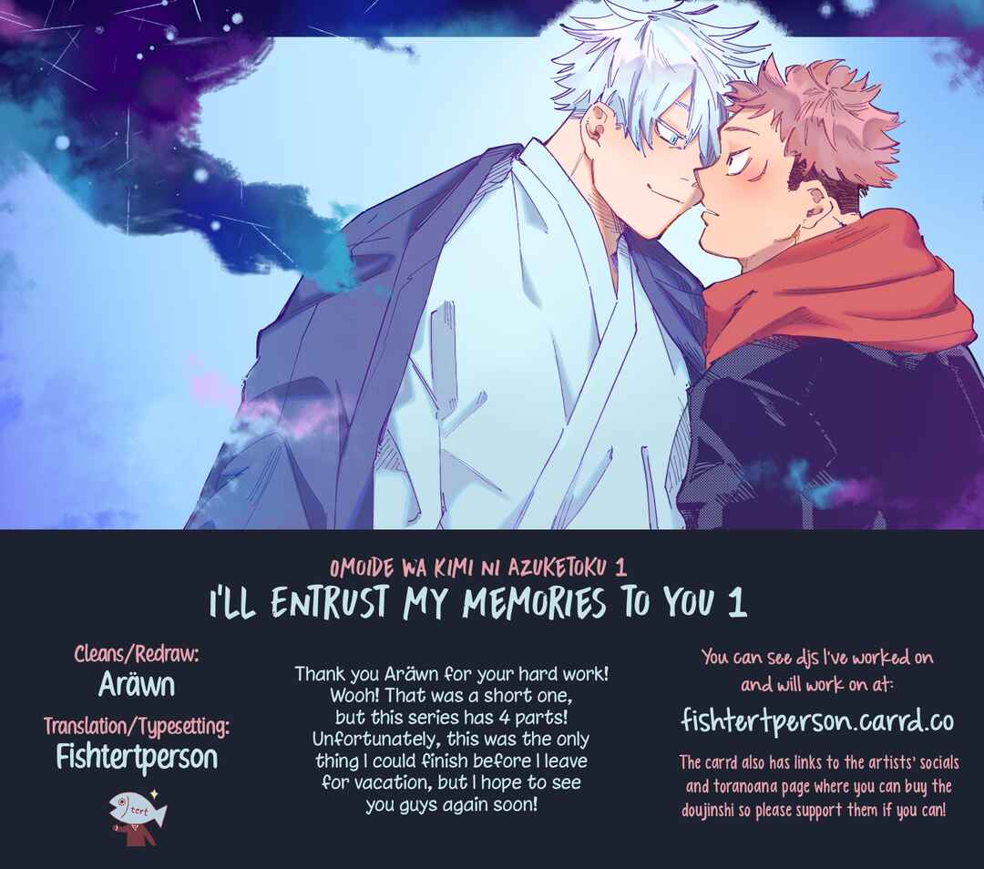 Jujutsu Kaisen - Omoide wa Kimi ni Azuketoku (Doujinshi) Chapter 1 - Page 13