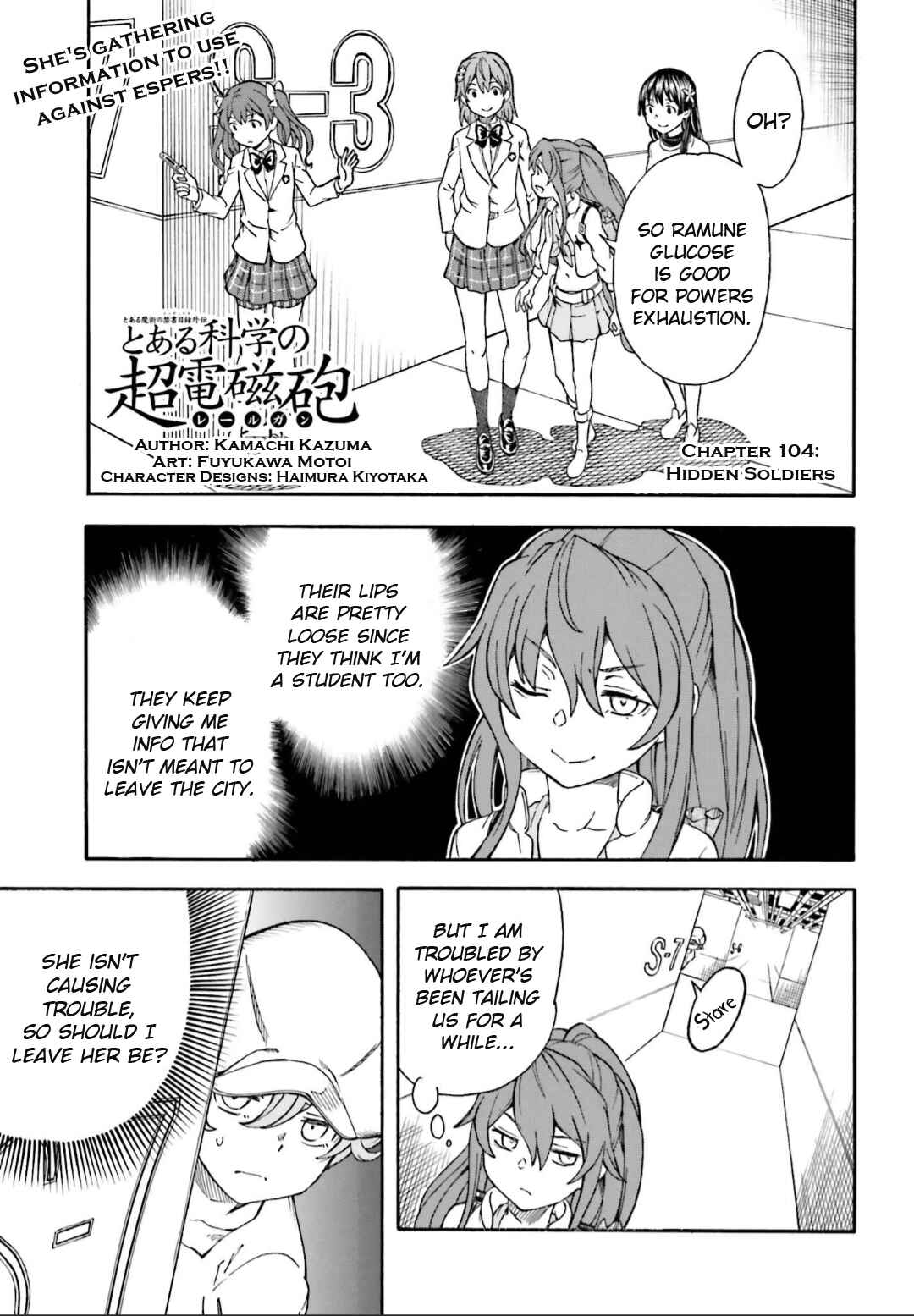 Toaru Majutsu no Index Gaiden: Toaru Kagaku no Railgun Chapter 104 - Page 1